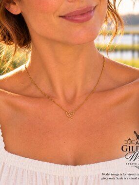 Rachel Zoe 925 Silver Gold Tone Open Heart Necklace 16+2 Inches New in Box